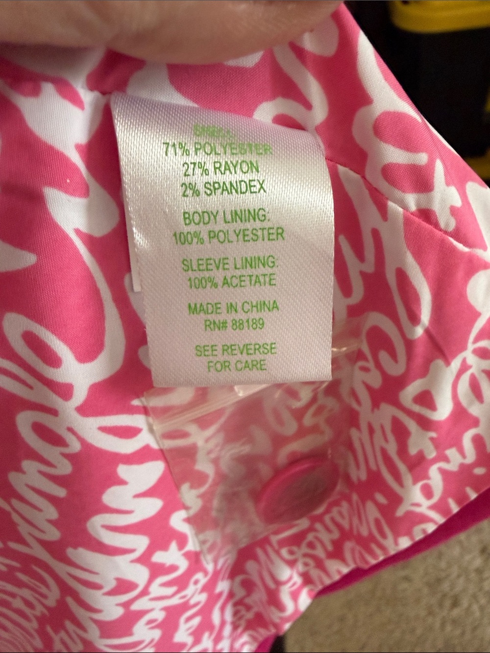 Lilly Pulitzer 🌸Women's Hot Pink Ponte Blazer Jacket - Picture 6 of 11